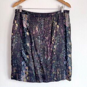 Ports 1961 Womens Floral Printed Silk Pencil Skirt Size 12